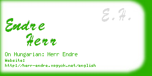 endre herr business card